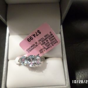 ❣️❣️Gen. B. Topaz & Diamond SS ring❣️❣️